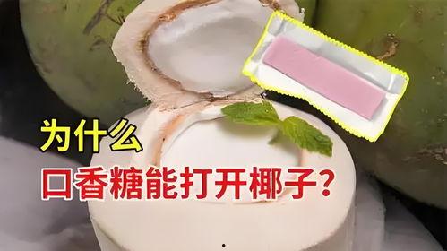 口香糖打开椰子视频,口香糖变实用小工具！